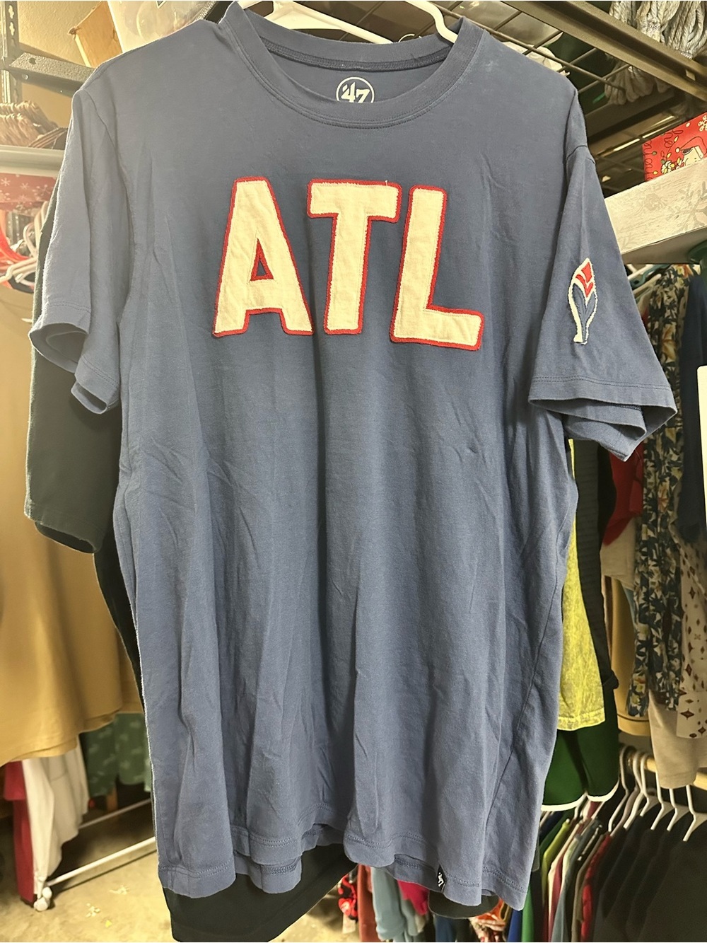 47 Short Sleeve ATL Atlanta Braves Tee with Red Trim